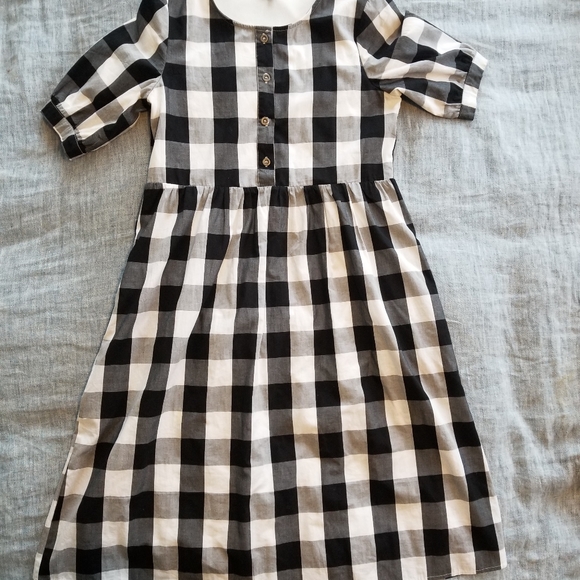 Roolee xs gingham buffalo check button up dress - Picture 1 of 3